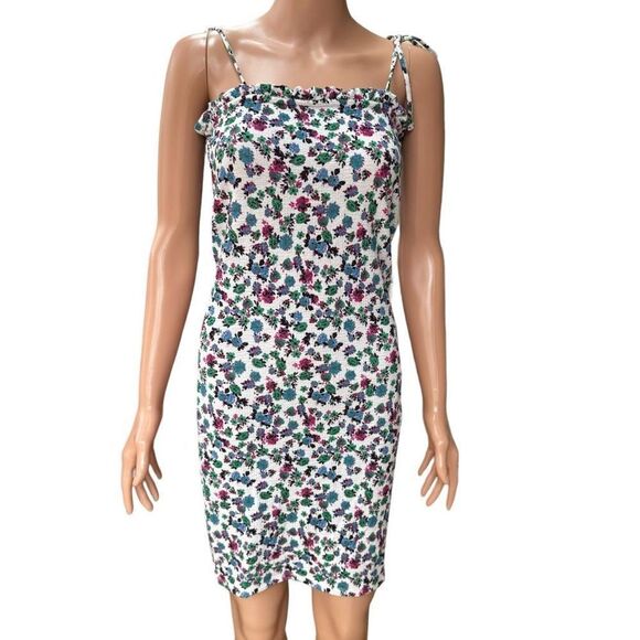 Vero Moda strappy mini dress in blue floral stretch size XS NWT - Picture 5 of 12